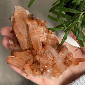 ✨ CLEARANCE ✨ Natural Brown Crystal Cluster tangerine quartz from Brazil